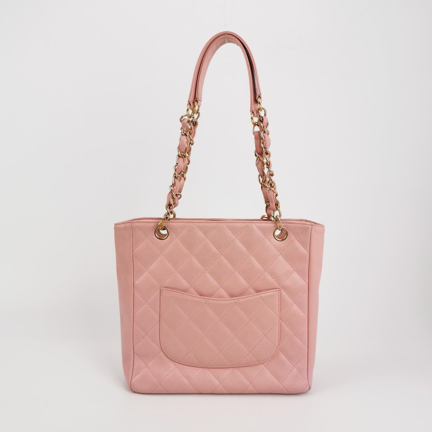 Chanel PST Petite Shopping Tote Pink Caviar Leather Gold Hardware, 2004-2005