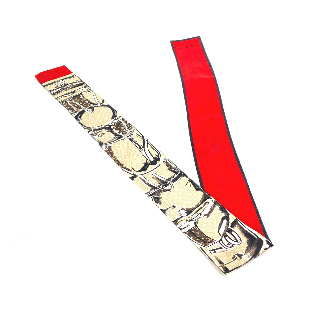 LOUIS VUITTON scarf M73964 silk beige Monogram Bando trunk Women