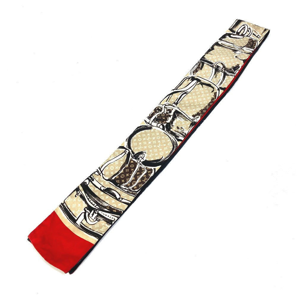 LOUIS VUITTON scarf M73964 silk beige Monogram Bando trunk Women