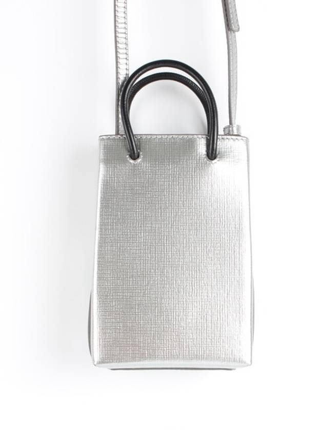 Luxury Balenciaga Trending 2025 Phone holder cross bag silver