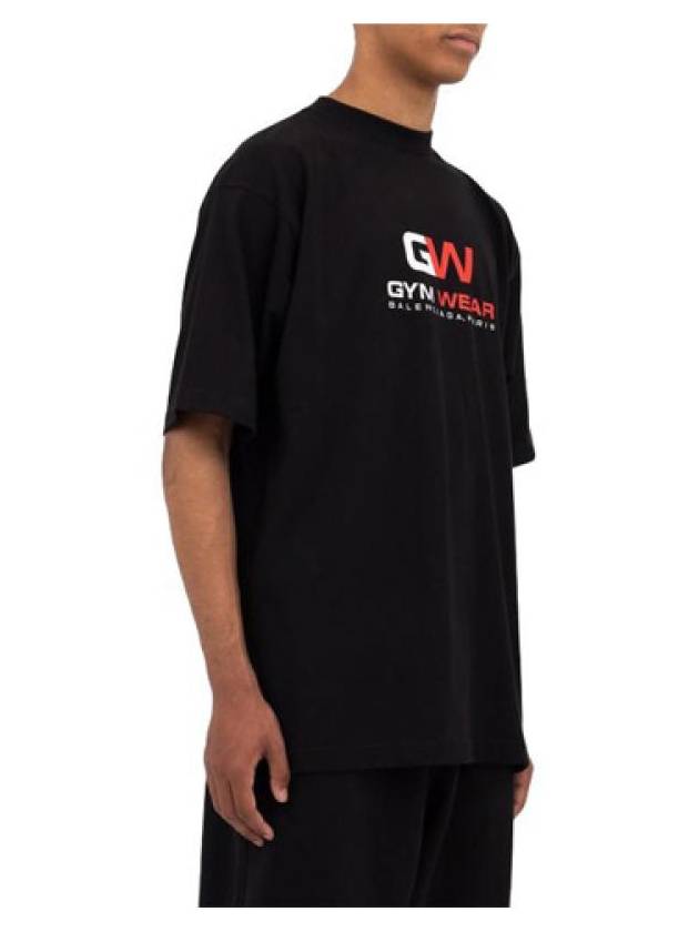 Luxury Balenciaga Trending 2025 Gym Wear Logo Print Short Sleeve T-Shirt Black