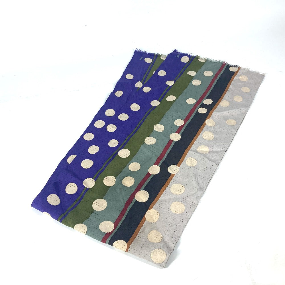 LOUIS VUITTON Stall silk beige Dot polka dots LV logo Women