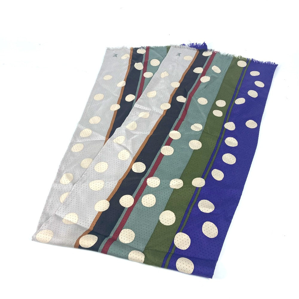 LOUIS VUITTON Stall silk beige Dot polka dots LV logo Women