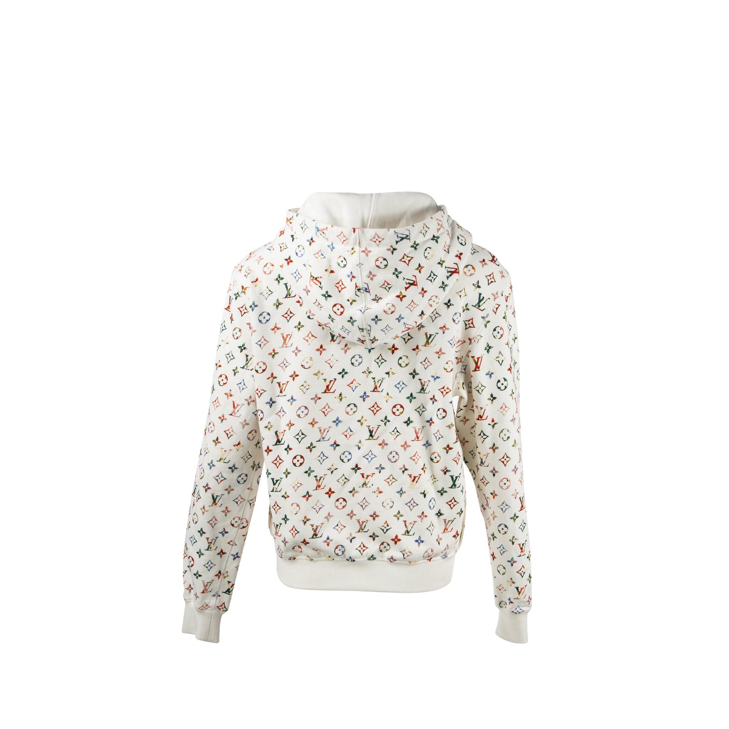 Louis Vuitton Size Monogram Hoodie Jacket Cotton White/Multicolour
