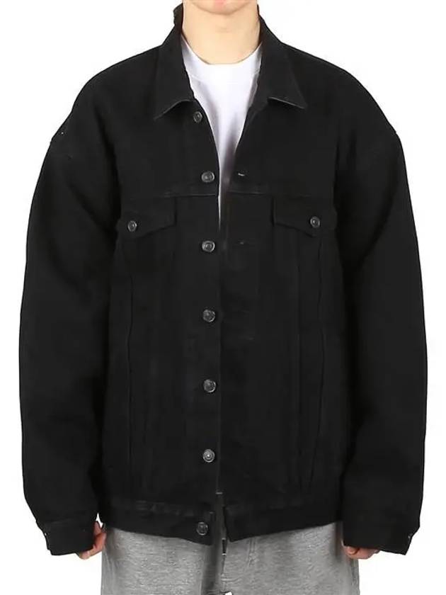 Luxury Balenciaga Trending 2025 Oversized Denim Jacket Black