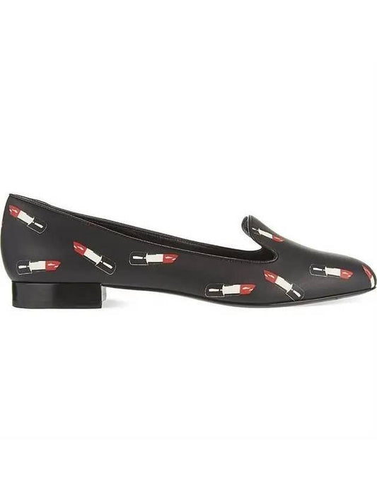 Luxury Saint Laurent Trending 2025 Lipstick Round Toe Flats Black