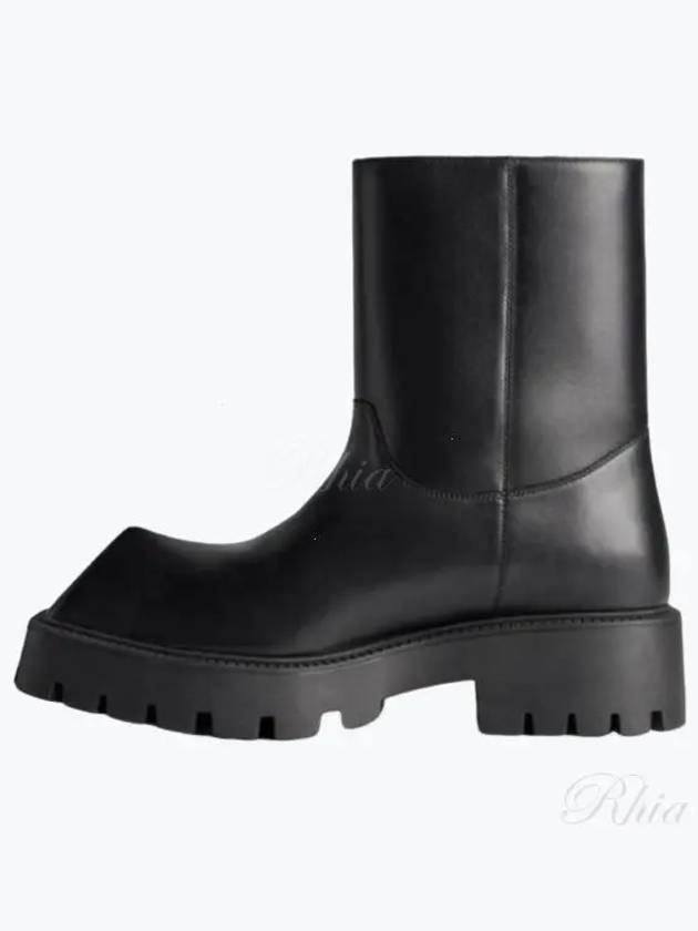 Luxury Balenciaga Trending 2025 Rhino Leather Ankle Boots Black