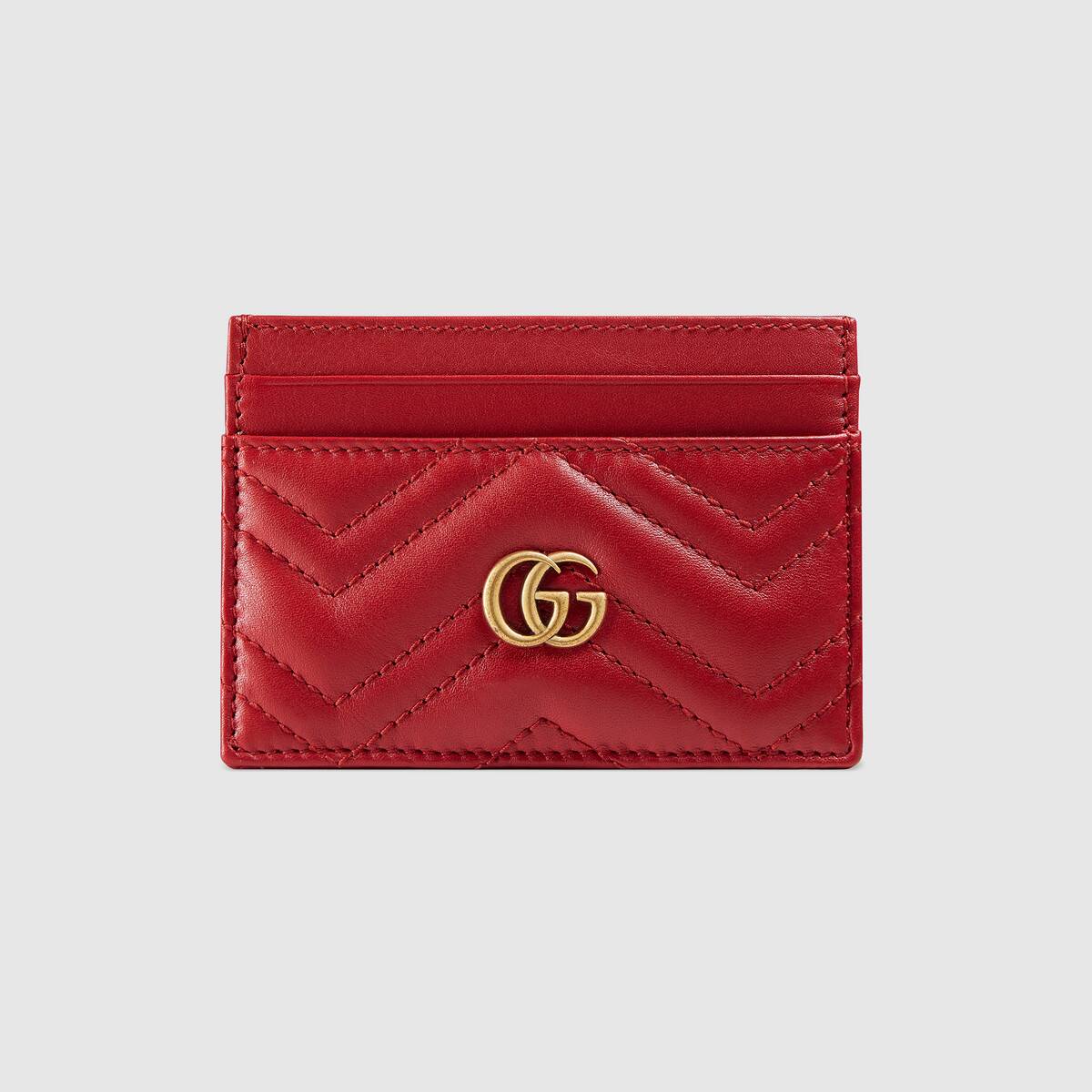 GUCCI GG MARMONT CARD CASE RED