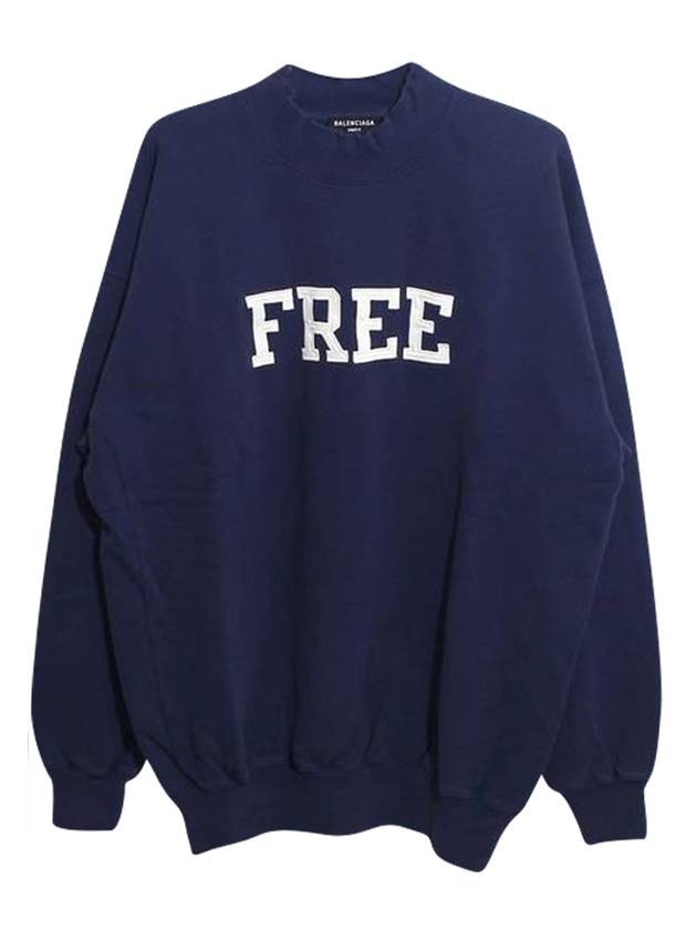 Luxury Balenciaga Trending 2025 WoMen's Free Embroidery Distressed Sweatshirt Navy