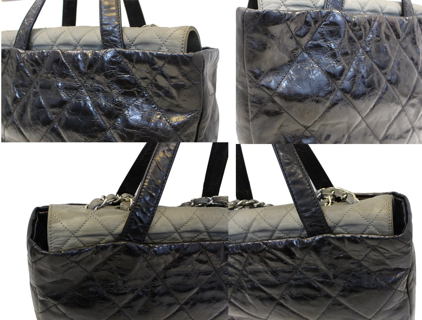 CHANEL Black Leather 2 Way Tote Bag - Sale