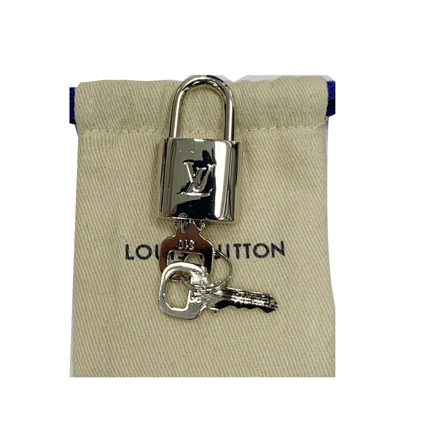 LOUIS VUITTON Padlock and 2 Keys Silver Bag Charm Number 310