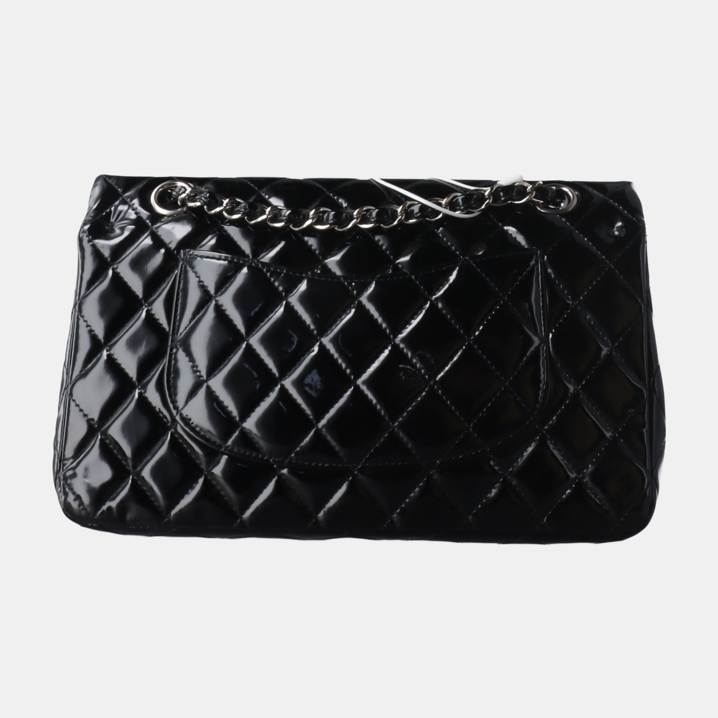 Chanel Classic Flap Medium Black Patent Leather Silver HW, 2010-2011