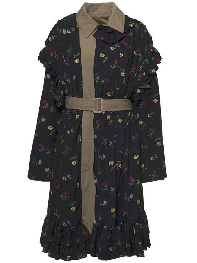 Luxury Balenciaga Trending 2025 WoMen's Reversible Belt Trench Coat Black