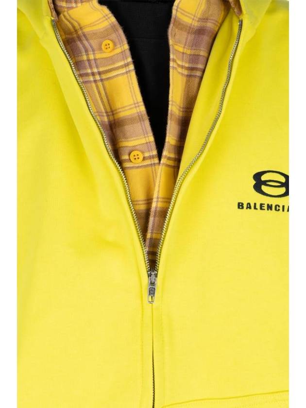 Luxury Balenciaga Trending 2025 hooded sweatshirt 772206TPVG6 7440 YELLOW BLACK