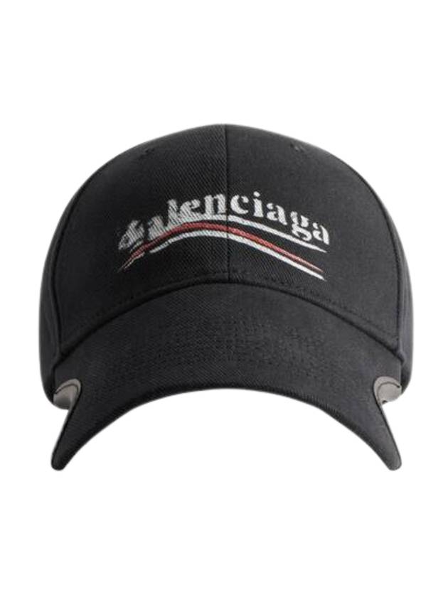 Luxury Balenciaga Trending 2025 Political Stencil Ball Cap Black