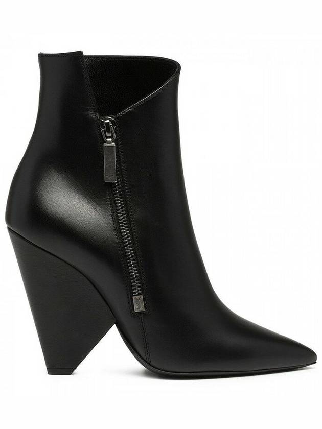 Luxury Saint Laurent Trending 2025 Niki Heel Zipper Detail Chelsea Boots Black