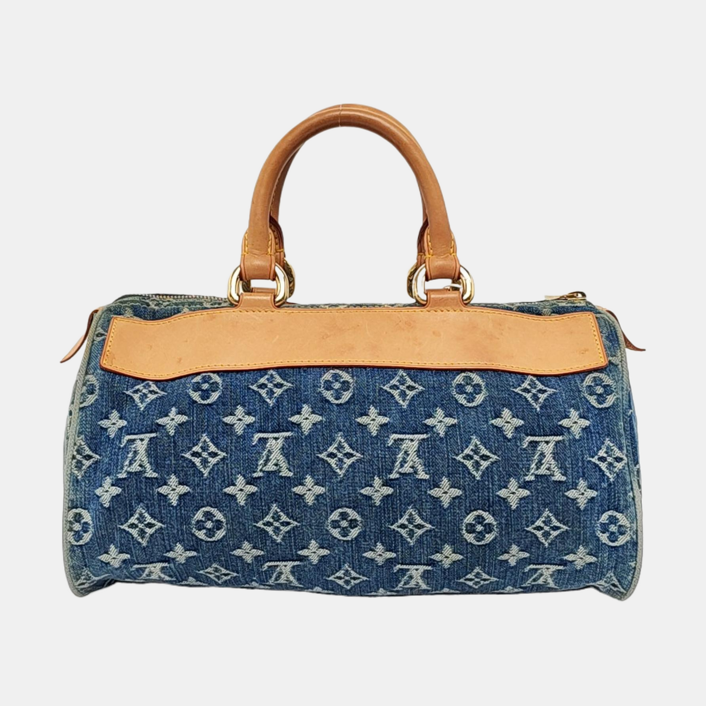 Louis Vuitton Neo Speedy Blue Denim Boston Bag