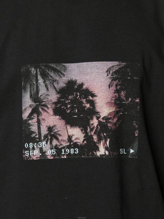 Luxury Saint Laurent Trending 2025 Paris Sunset Short Sleeve T-Shirt Black