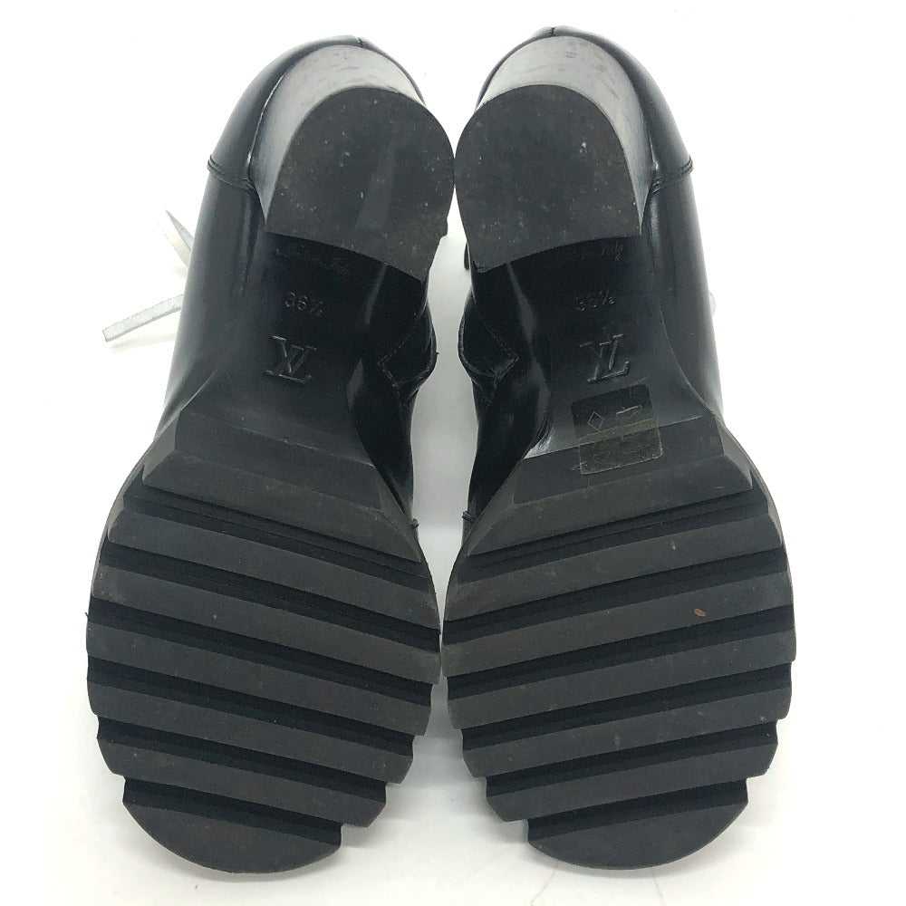 LOUIS VUITTON boots MA1117 leather black Star trail line Women 36.5
