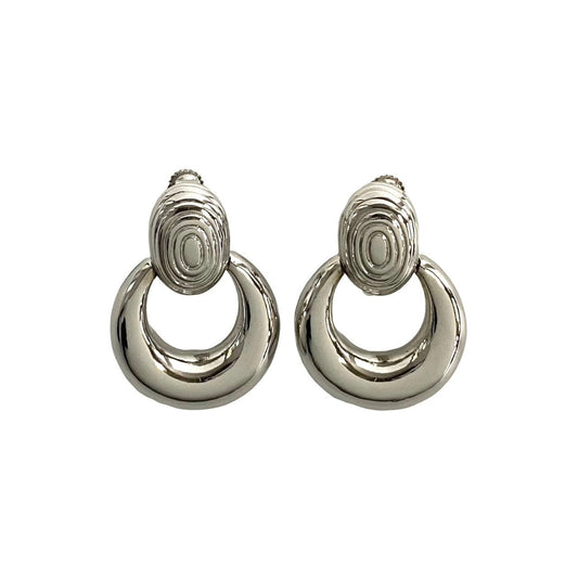 YVES SAINT LAURENT Earring Alloy, Silver Plated Silver Women