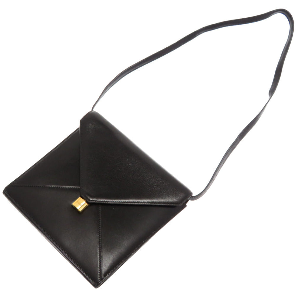 HERMES Shoulder Bag Box scarf black vintage Cadena Metal 2WAY Shoulder Bag Clutch Bag Women
