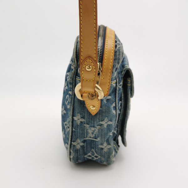 Louis Vuitton Monogram Denim Camera Crossbody Bag Blue