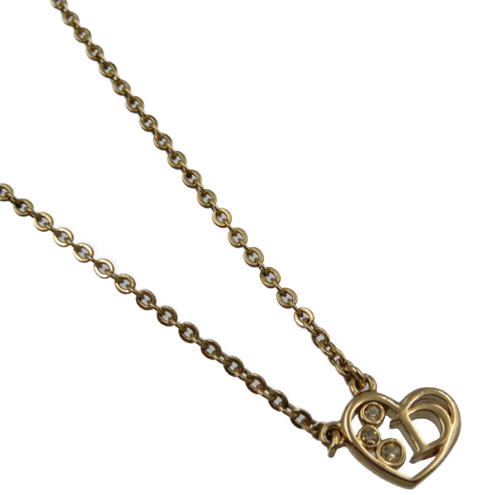 Christian Dior Necklace Metal, Rhinestone gold Women