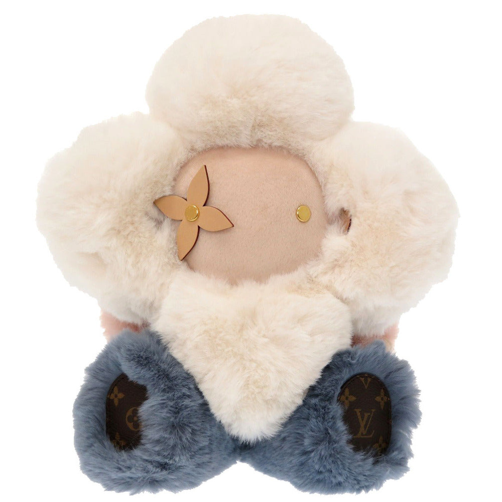 LOUIS VUITTON Plush Doll GI0445 leather white Monogram Flower Dudu Vivienne Women(Unisex)