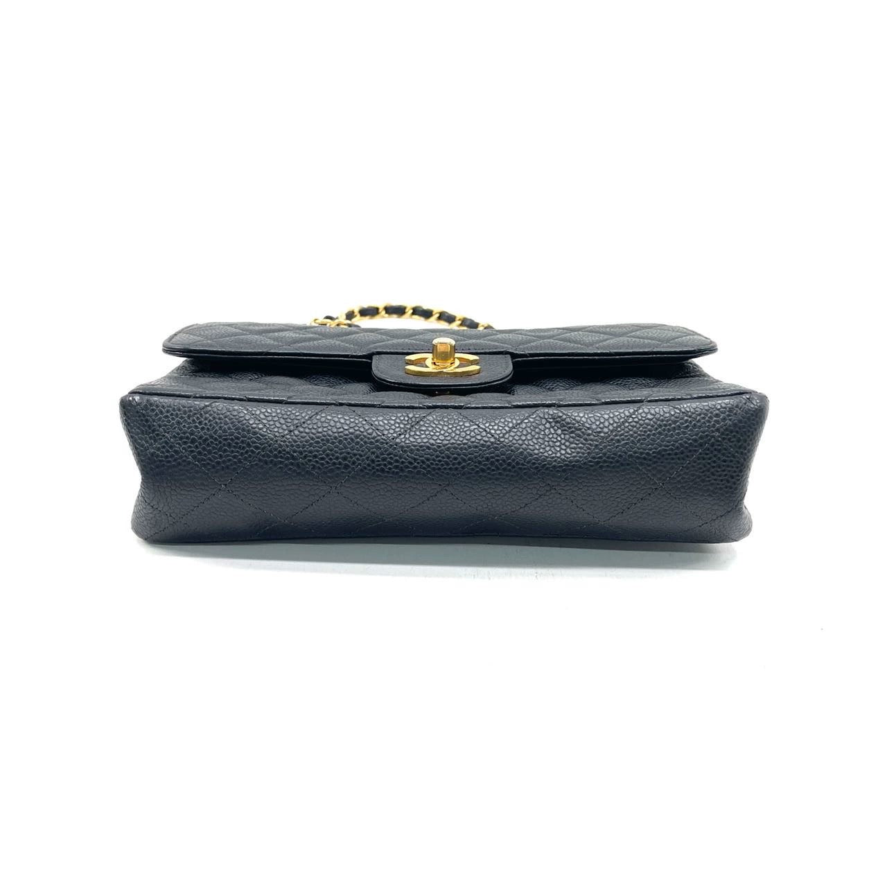 Chanel Classic Flap Small Black Caviar Leather with 24k Gold Hardware, 2000-2002