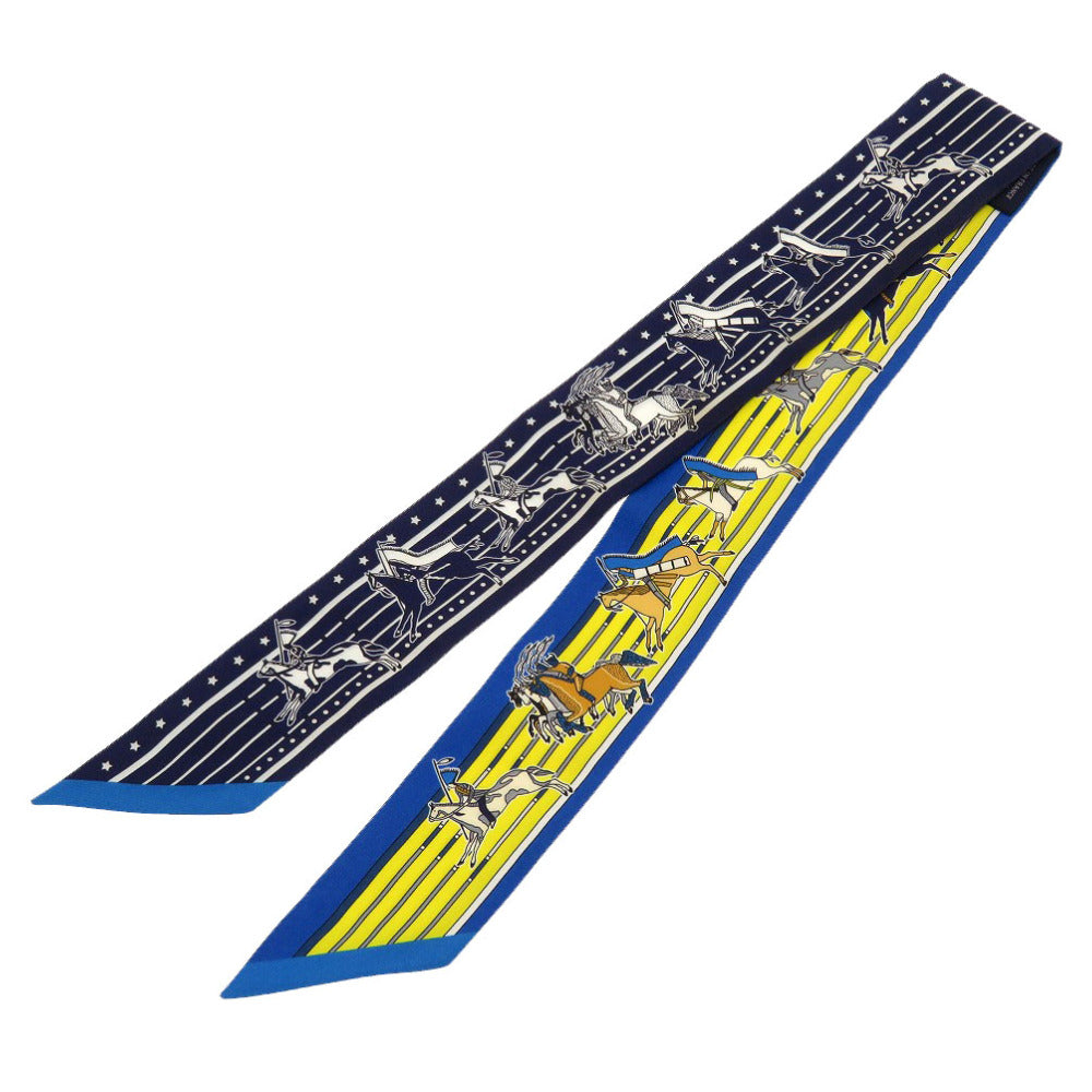 HERMES scarf silk blue Pawnee Chief Pani La Shar Pawnee Women
