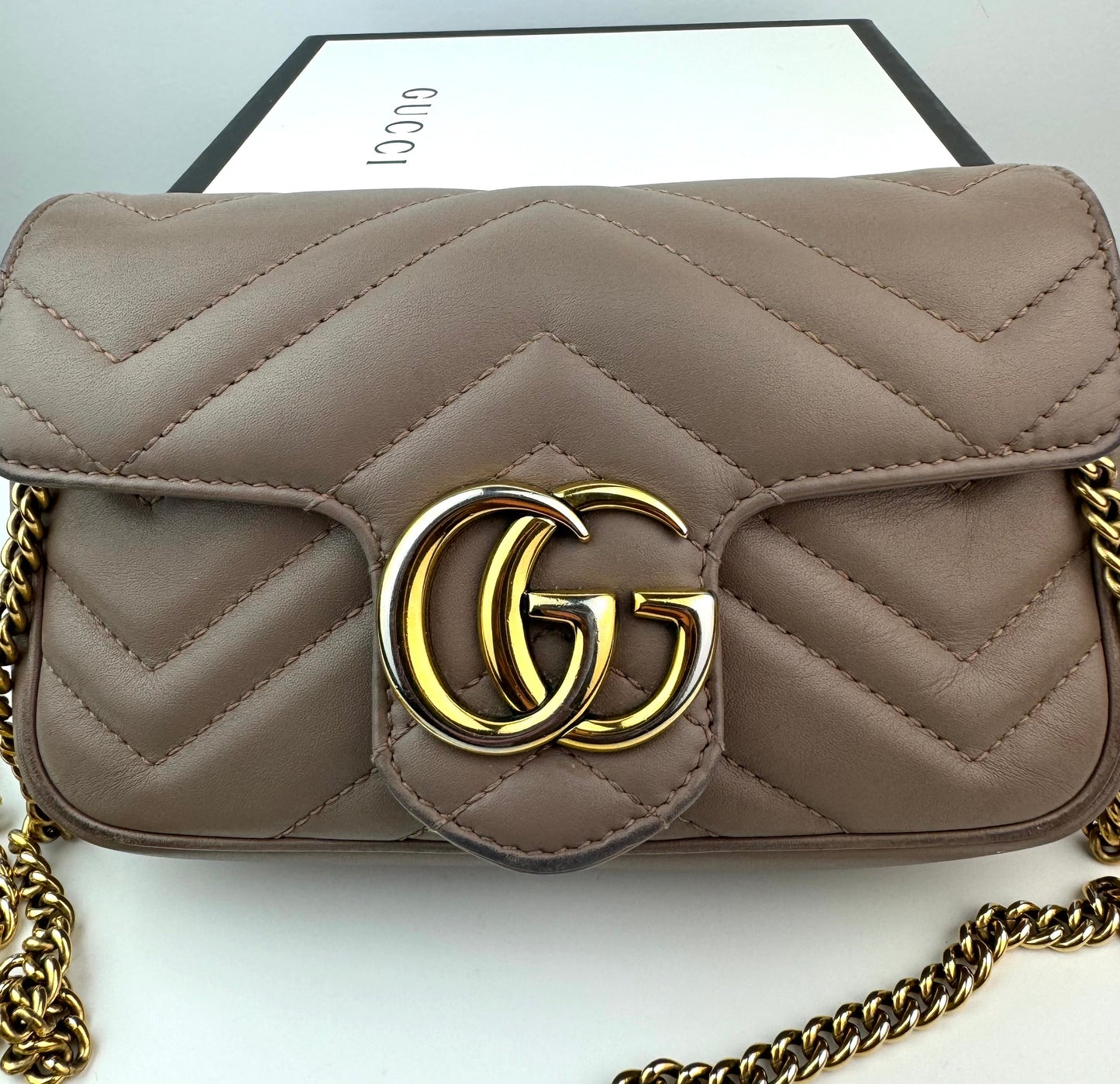Gucci GG Marmont Super Mini Nude