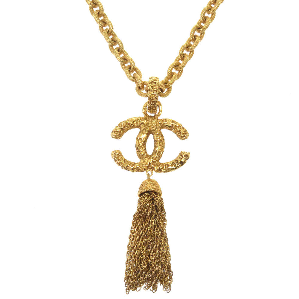 CHANEL Necklace metal gold COCO Mark Lava Vintage unisex(Unisex)