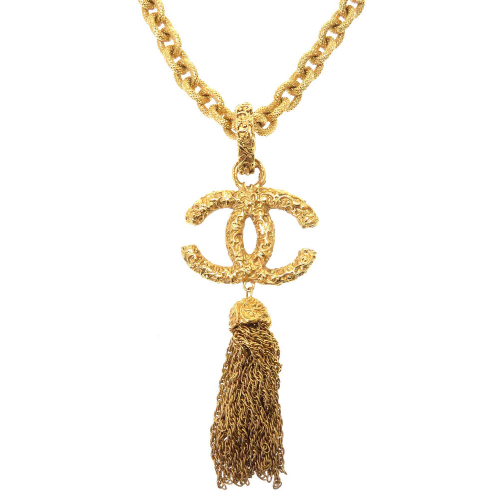 CHANEL Necklace metal gold COCO Mark Lava Vintage unisex(Unisex)