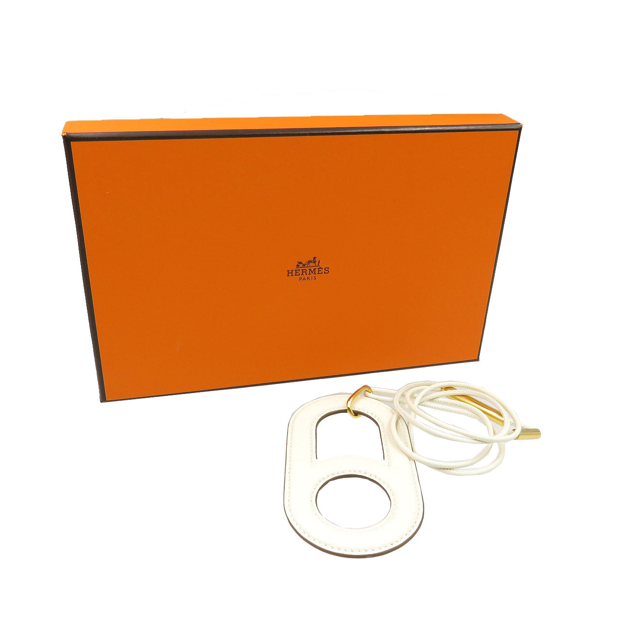 HERMES Necklace Swift Ivory Variations Women