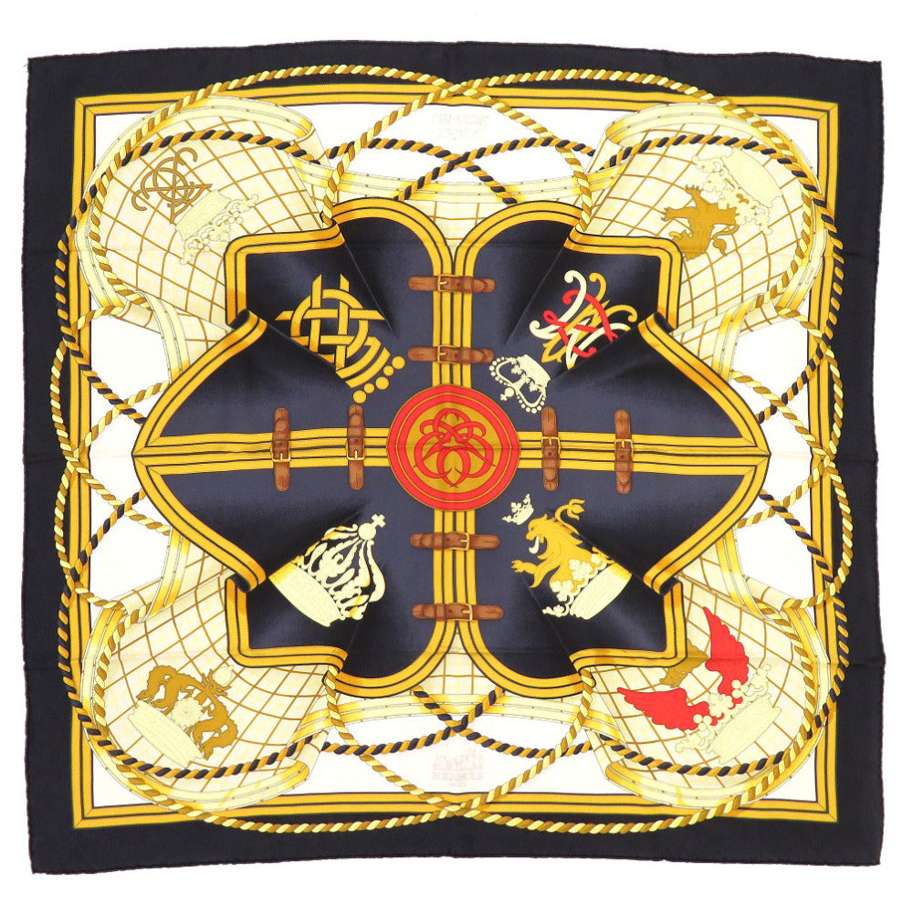 HERMES scarf silk Noir Kare Wash 90 Formal Dress unisex(Unisex)
