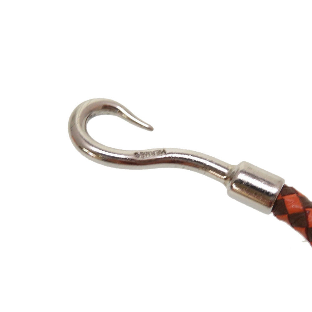HERMES bracelet leather Brown Braid jumbo unisex(Unisex)
