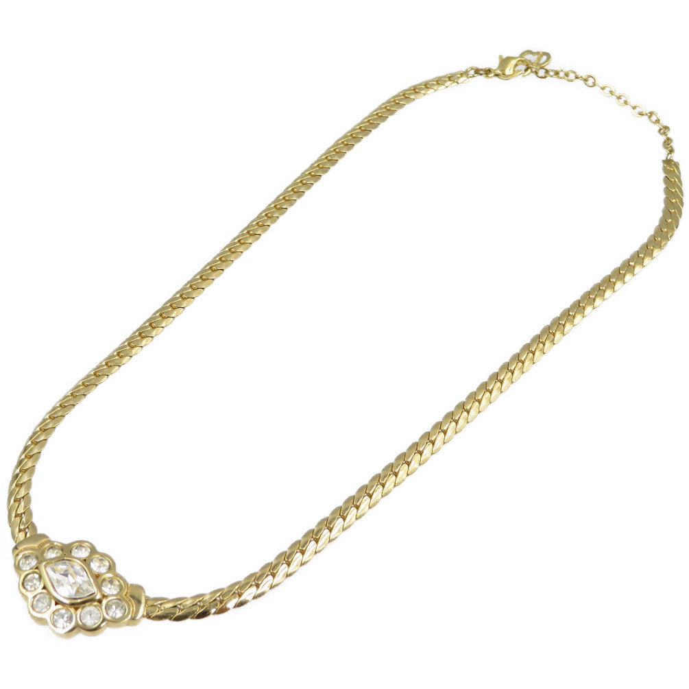 Christian Dior Necklace Metal, Rhinestone gold Women