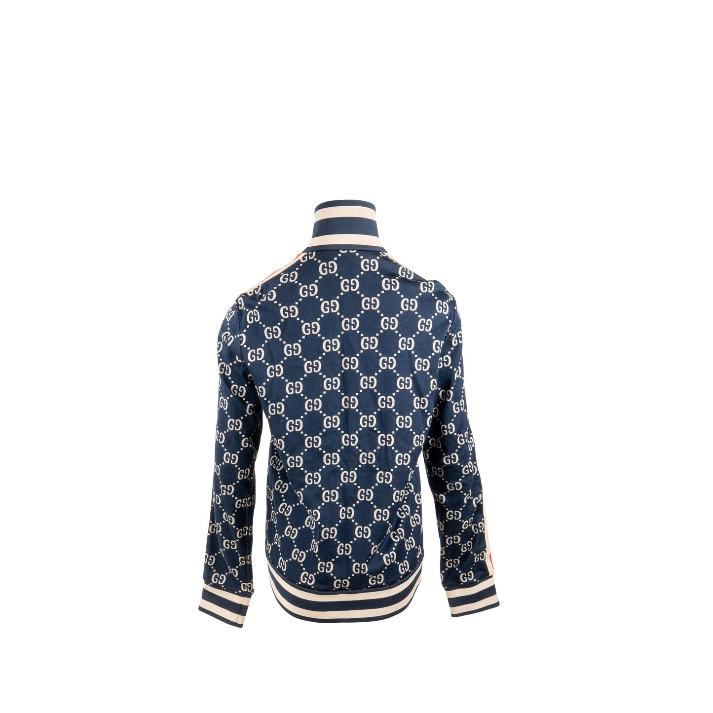 Gucci Size L Jacquard Striped Jacket Cotton Multicolour