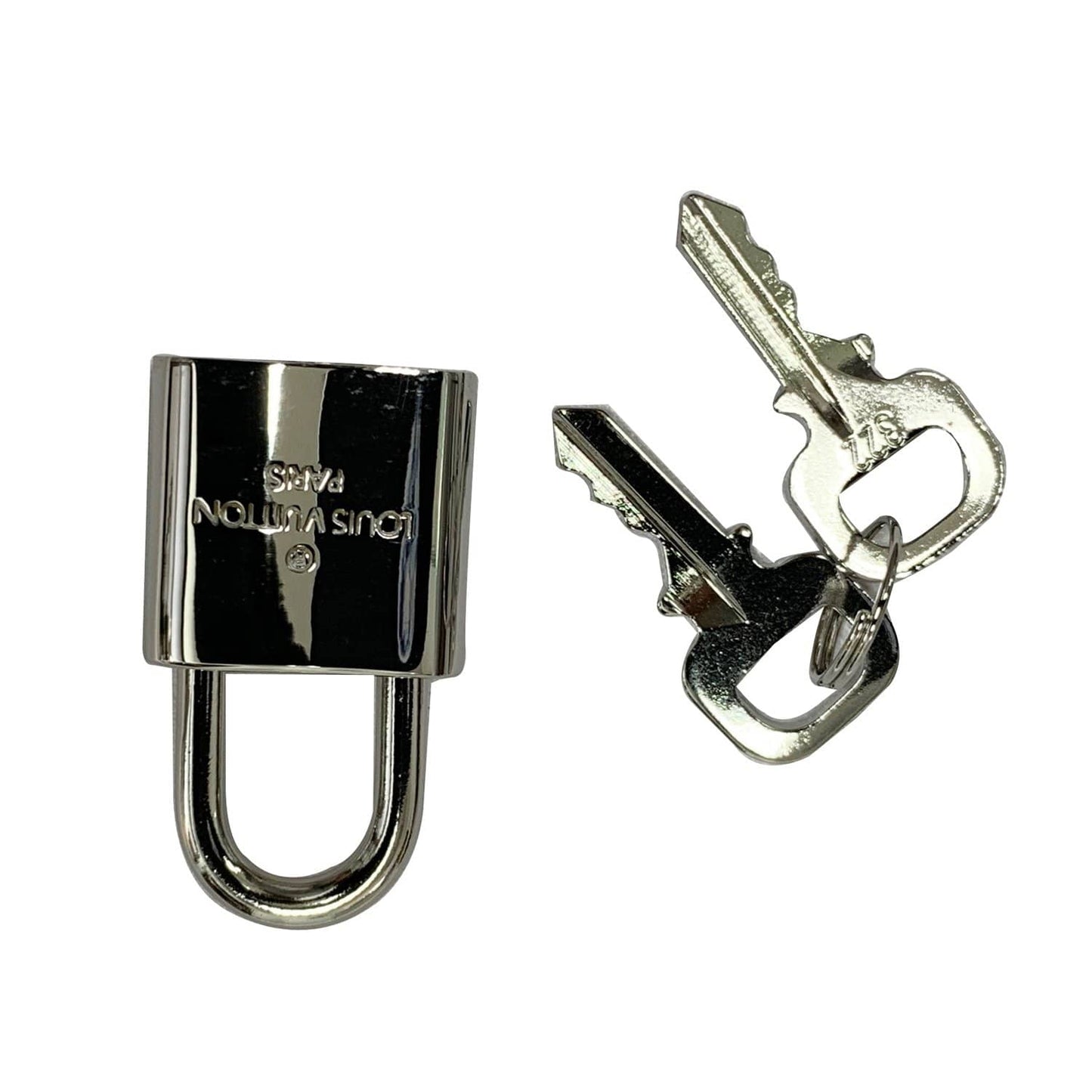 LOUIS VUITTON Padlock and 2 Keys Silver Bag Charm Number 322