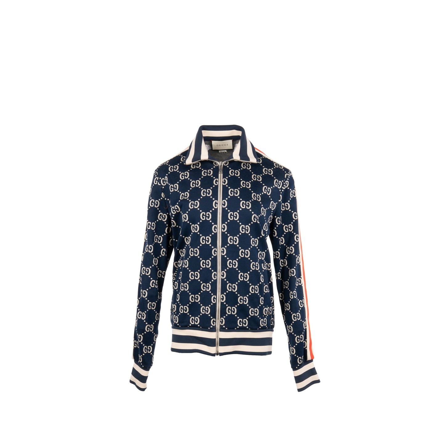 Gucci Size M Jacquard Striped Jacket Cotton Multicoloured