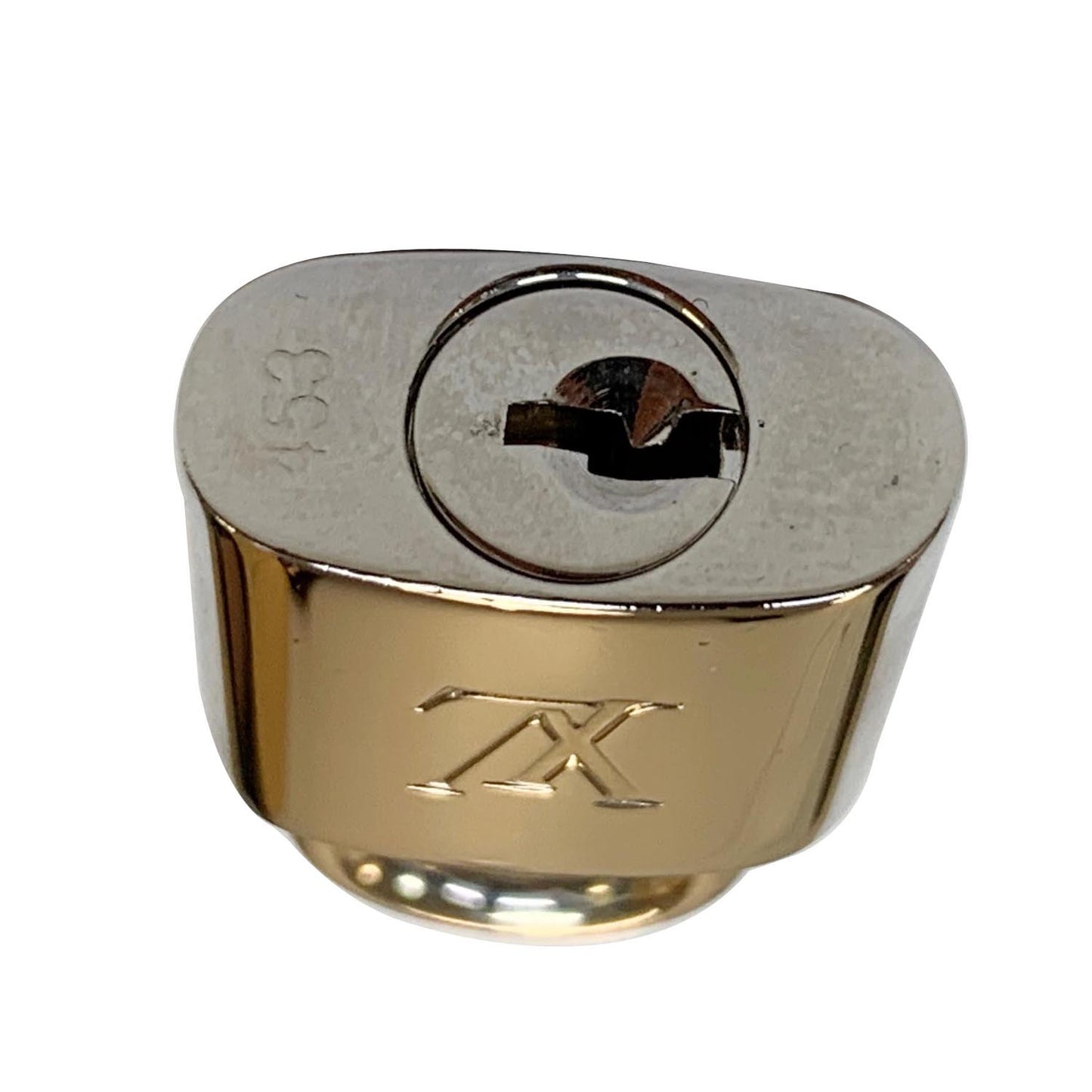 LOUIS VUITTON Padlock and 2 Keys Silver Bag Charm Number 453