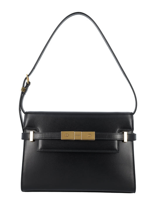 Luxury Saint Laurent Trending 2025 Women's Manhattan Small In Box Shoulder Bag in Black | 24A6756260SX0W Color 1000