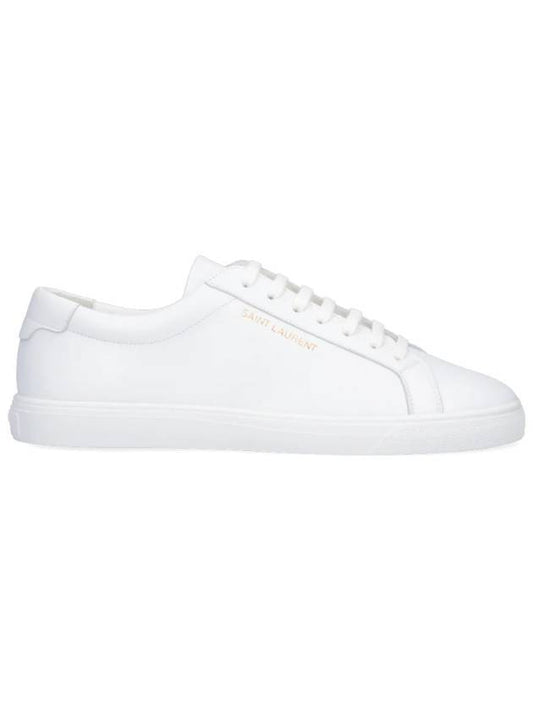 Luxury Saint Laurent Trending 2025 Men's Andy Leather Low Top Sneakers White