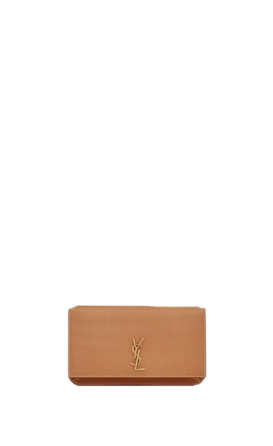 Luxury Saint Laurent Trending 2025 Women's Ysl Phone Holder Mo. Masoil C/ in Vintage Brown Gold | 635095BWR6W2725
