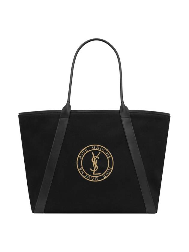 Luxury Saint Laurent Trending 2025 Rive Gauche Canvas Tote Bag Black