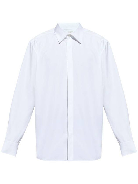 Luxury Saint Laurent Trending 2025 Cassandre Long Sleeve Shirt White