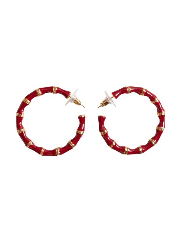Luxury Saint Laurent Trending 2025 Round Earrings Red
