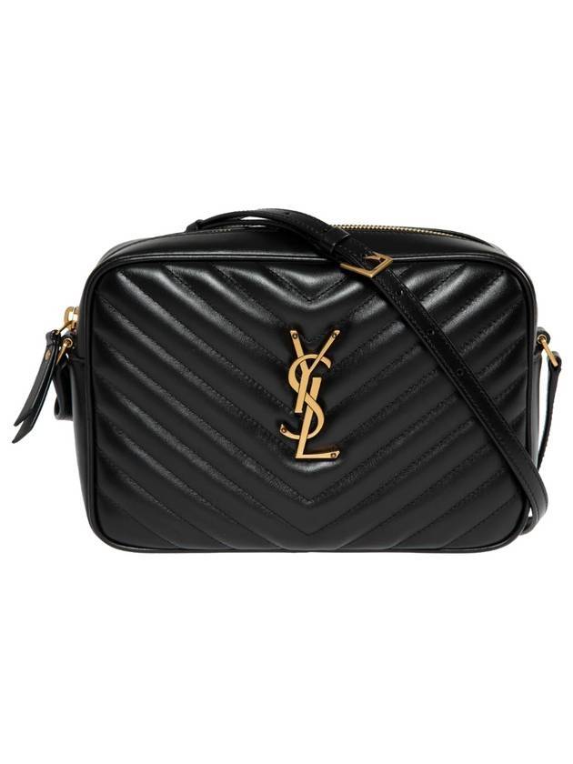 Luxury Saint Laurent Trending 2025 Lou Logo Quilting Cross Bag Black