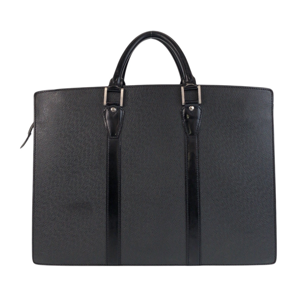 LOUIS VUITTON Business bag M30052 leather Ardoise Black SilverMetal Taiga Porto Documan Rozan