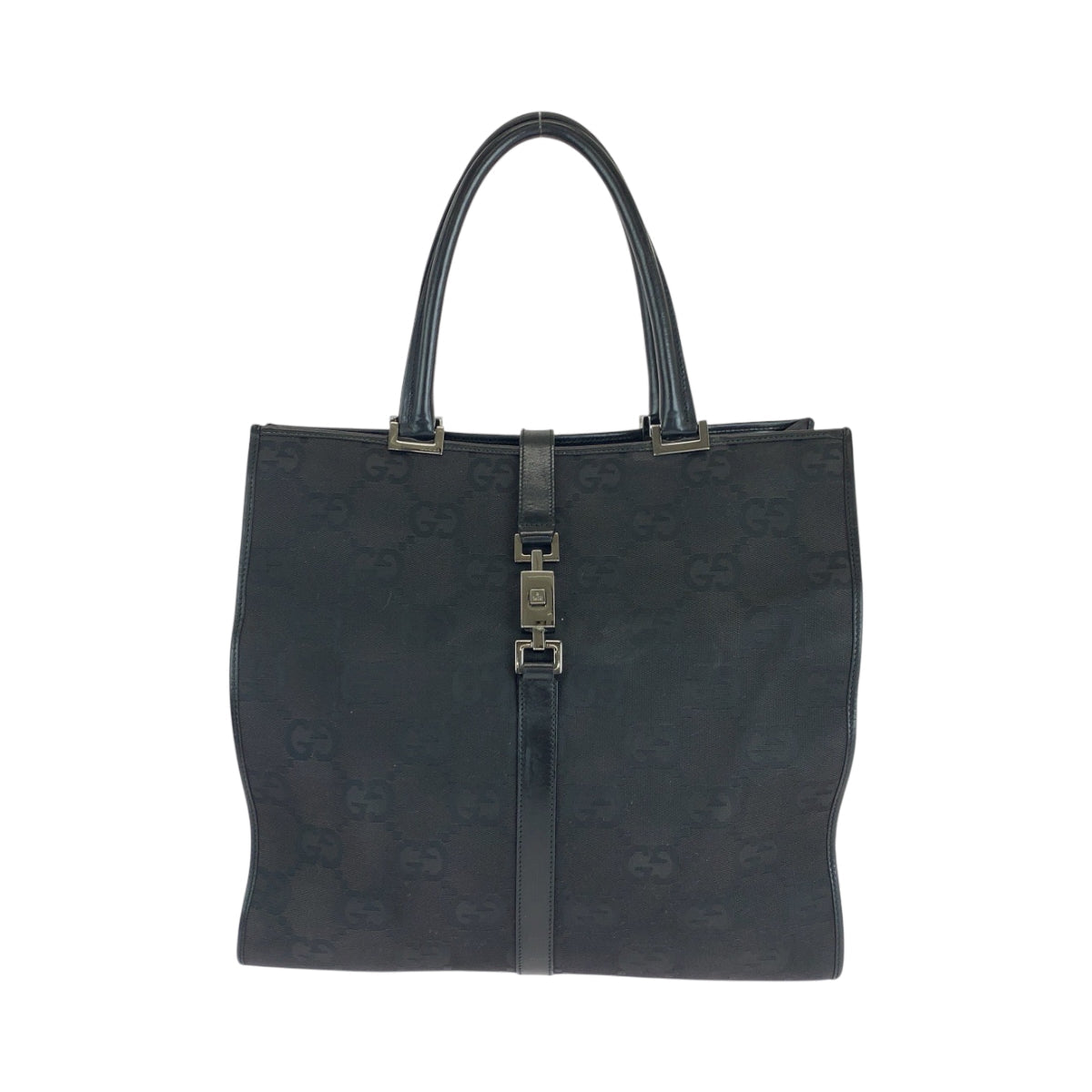 GUCCI Tote Bag 002 1064 GG canvas black Jackie